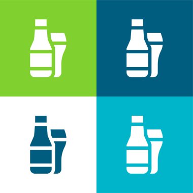 Bira Düz 4 renk en küçük simge kümesi