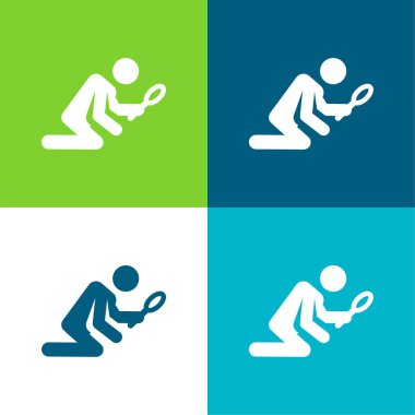 Arkeolog Düz Düz Renk en az simge kümesi