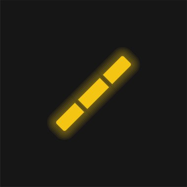 Bo yellow glowing neon icon clipart