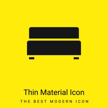 Black Sofa Of Livingroom minimal bright yellow material icon clipart