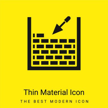 Brickwork minimal bright yellow material icon clipart