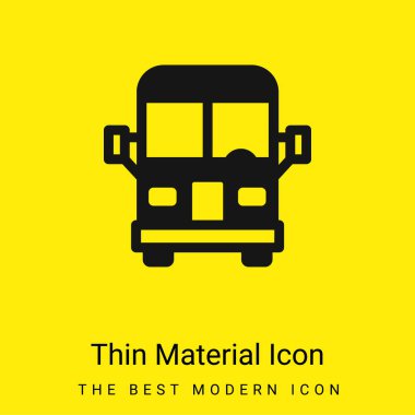 Airport Bus minimal bright yellow material icon clipart