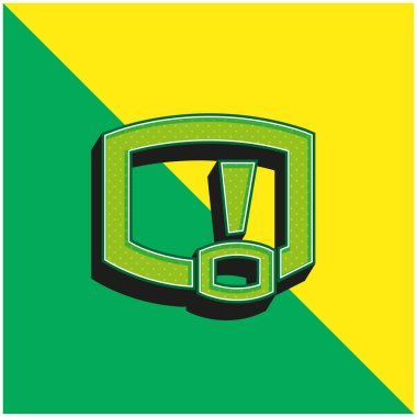 Bitacoras Sembolü Yeşil ve Sarı 3D vektör simgesi logosu