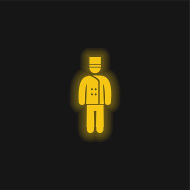 Belboy sarı parlayan neon simgesi
