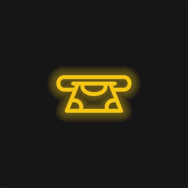 Atm Kart sarı parlayan neon simgesi