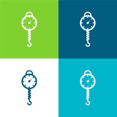 Düz Düz 4 renk simgesi kümesi