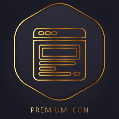 Altın satır premium logosu ya da simgesi bloglanıyor