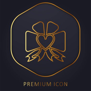 Altın çizgi prim logosu veya simgesi