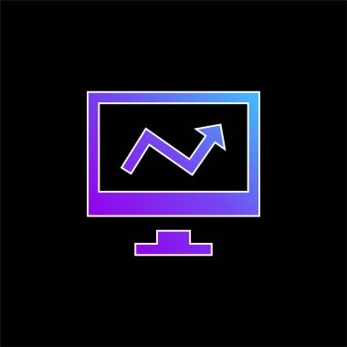 Analitik mavi gradyan vektör simgesi