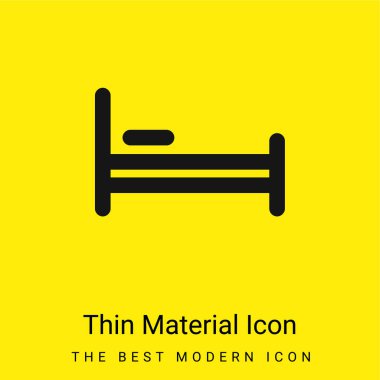 Yatak minimal parlak sarı madde simgesi