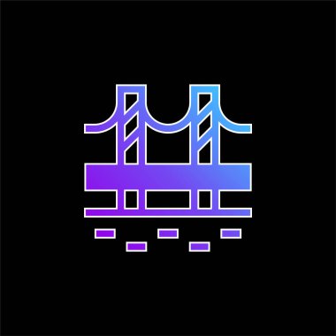 Köprü mavi gradyan vektör simgesi