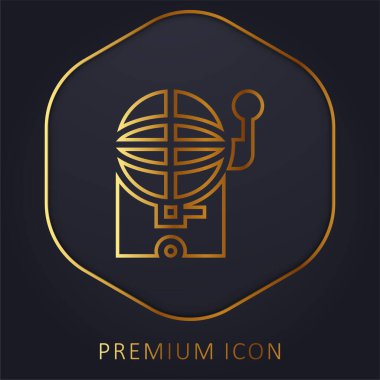 Bingo altın çizgisi prim logosu veya simgesi