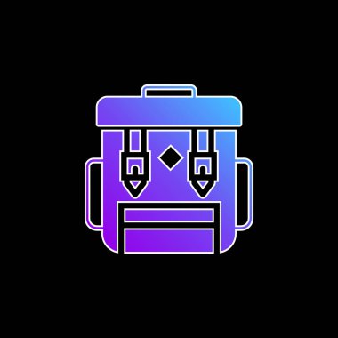 Sırt çantası mavi gradyan vektör simgesi