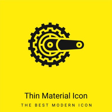 Bike minimal bright yellow material icon clipart