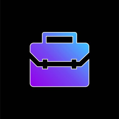 Evrak çantası mavi gradyan vektör simgesi