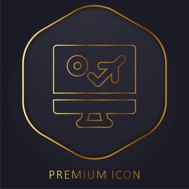 Altın hat prim logosu ya da simgesi rezervasyon ediliyor