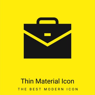 Evrak çantası en az parlak sarı madde simgesi