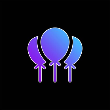 Balon mavi gradyan vektör simgesi