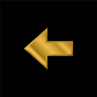 Arka altın kaplama metalik simge veya logo vektörü