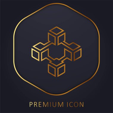 Altın hat prim logosu ya da simgesi engelle