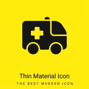 Ambulans en düşük düzeyde parlak sarı malzeme simgesi