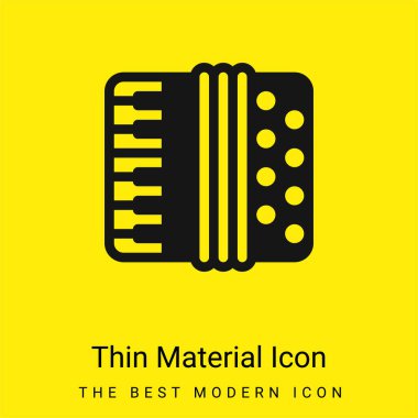 Accordion minimal bright yellow material icon clipart