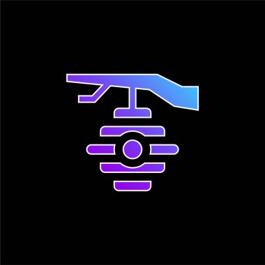 Arı kovanı mavi eğimli vektör simgesi