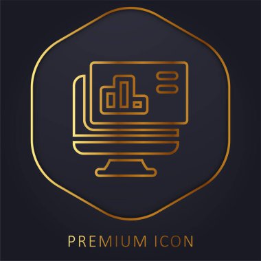 Altın çizgi prim logosunu ya da simgesini analiz et