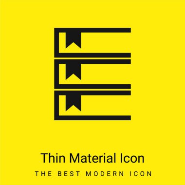 Kitaplar asgari düzeyde parlak sarı malzeme simgesi