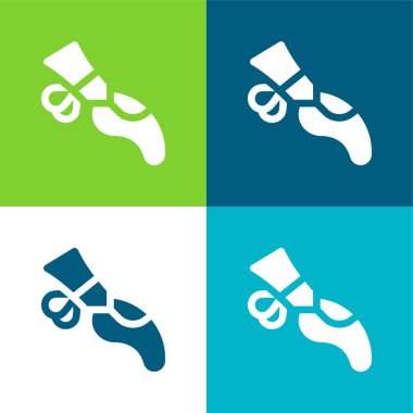 Bale Düz 4 renk en küçük simge kümesi