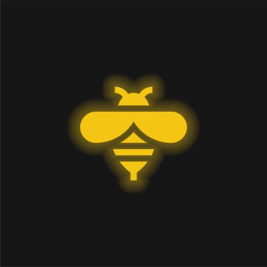 Arı sarısı parlak neon simgesi