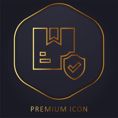 Altın çizgi prim logosu veya simgesi