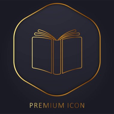 Kitap Kapağı Altın Satır prim logosu veya simgesi