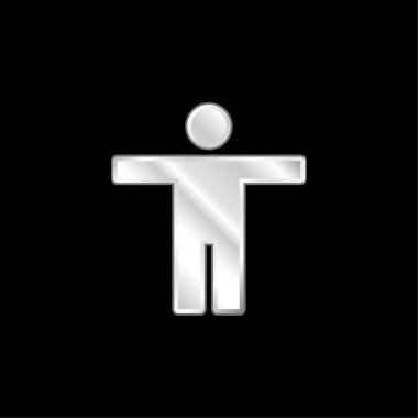 Erişilebilirlik gümüş kaplama metalik simge