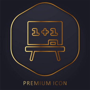 Altın çizgi premium logosu veya simgesi