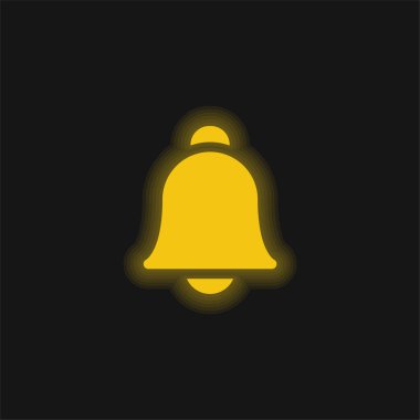 Zil sarısı parlak neon simgesi