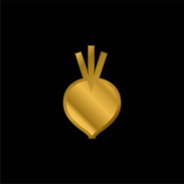 Pancar altın kaplama metalik simge veya logo vektörü