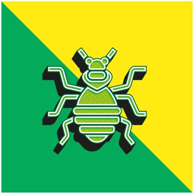 Bedbug Green and yellow modern 3d vector icon logo clipart