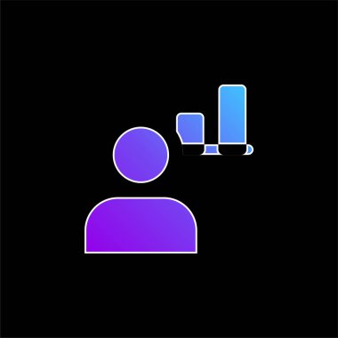 Yönetici mavi gradyan vektör simgesi