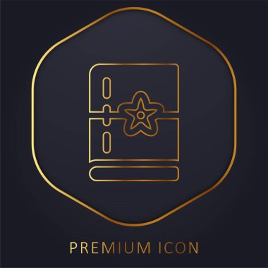 Altın satır premium logosu ya da simgesi