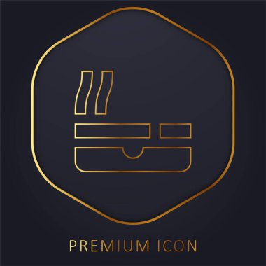 Küllük altın çizgi premium logo veya simge