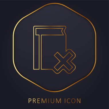 Çapraz Sil Simge Altın Satır prim logosu veya simgesi olan Kitap