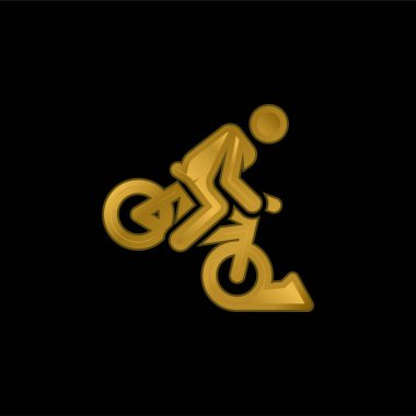 Kazara altın kaplama metalik simge veya logo vektörü