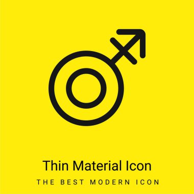 Androgyne minimal bright yellow material icon clipart