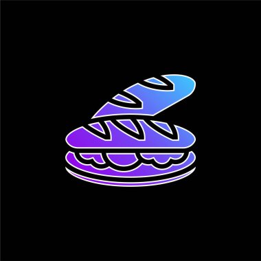 Baget mavi gradyan vektör simgesi