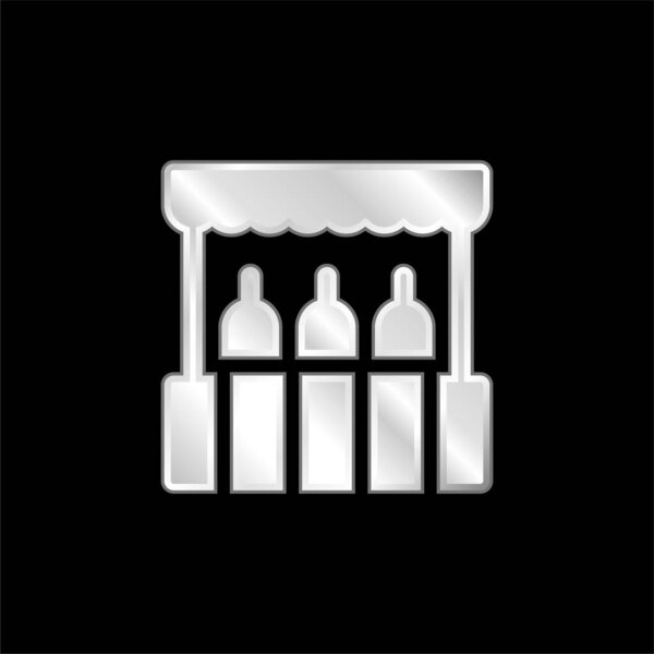 Серебристый металлический значок