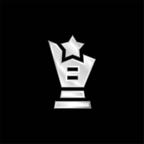 Actor silver plated metallic icon