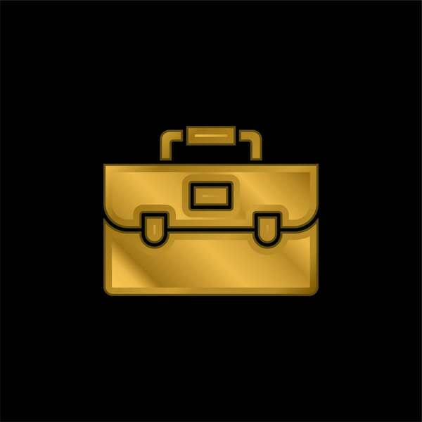 Позолоченная металлическая икона или вектор логотипа