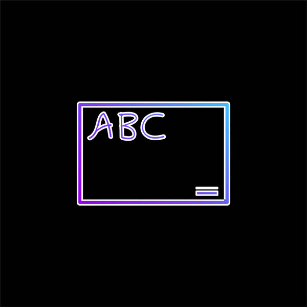 Blackboard With Letters ABC blue gradient vector icon