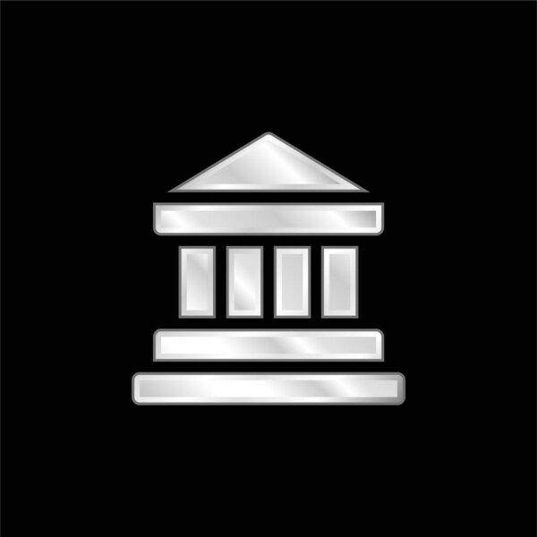 Серебристый металлический значок банка